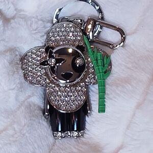 Vivi  Black and Silver Keychain